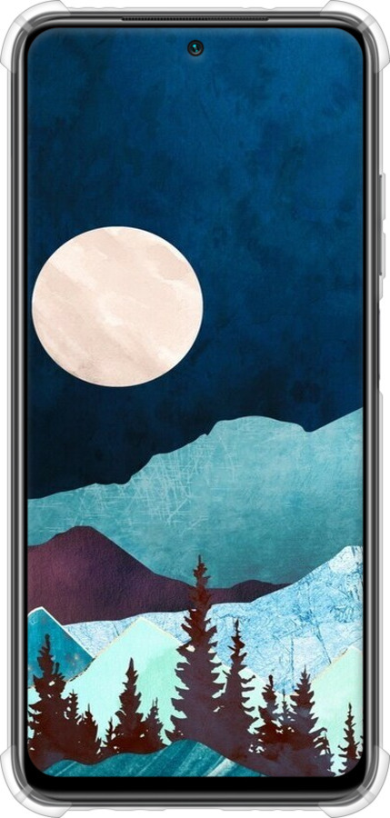 Силикон с усиленными углами чехол Горная идиллия ночной пейзаж для Xiaomi Redmi Note 10S - 6488sp-2577 изображение 