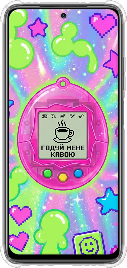 Силикон с усиленными углами чехол Y2K Aesthetic Retro Pet: Годуй мене кавою для Xiaomi Poco M5s - 6784sp-3117 изображение 