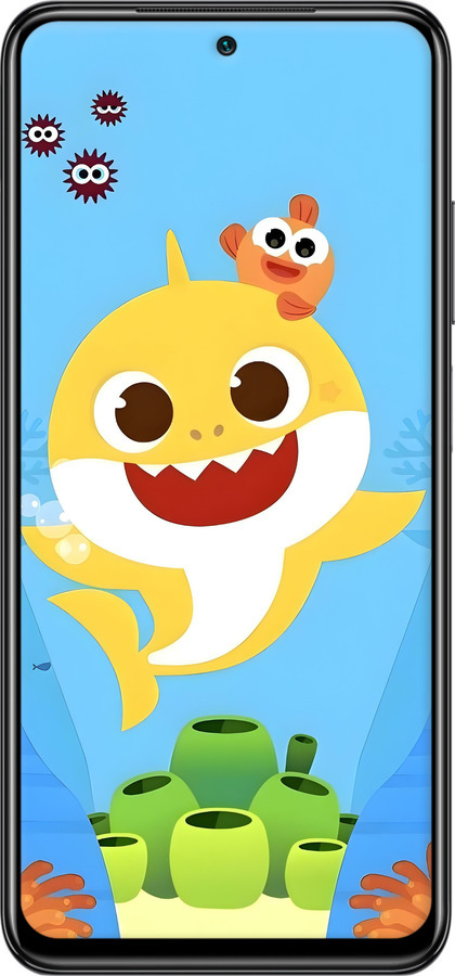 Силиконовый чехол Бейби Шарк для Xiaomi Redmi Note 10 - 6303u-2277 изображение 