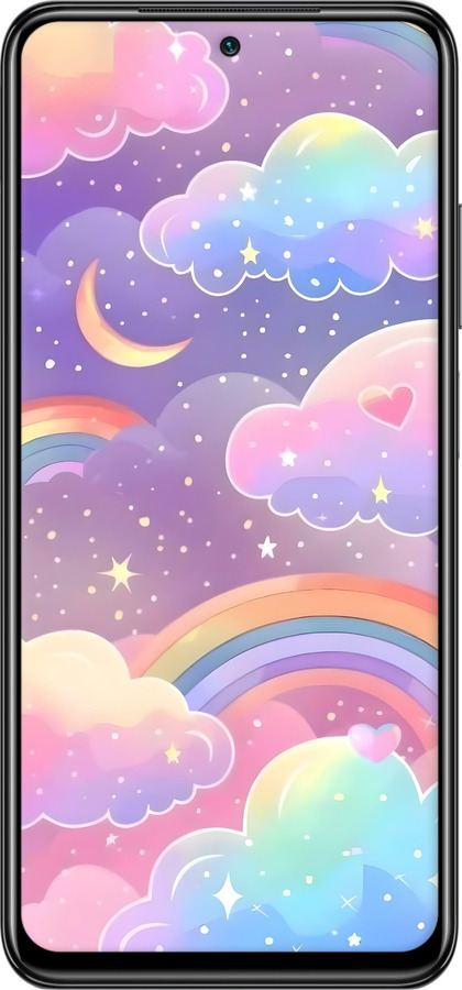 Силиконовый чехол Облака и радуга для Xiaomi Redmi Note 10S - 6312u-2577 изображение 