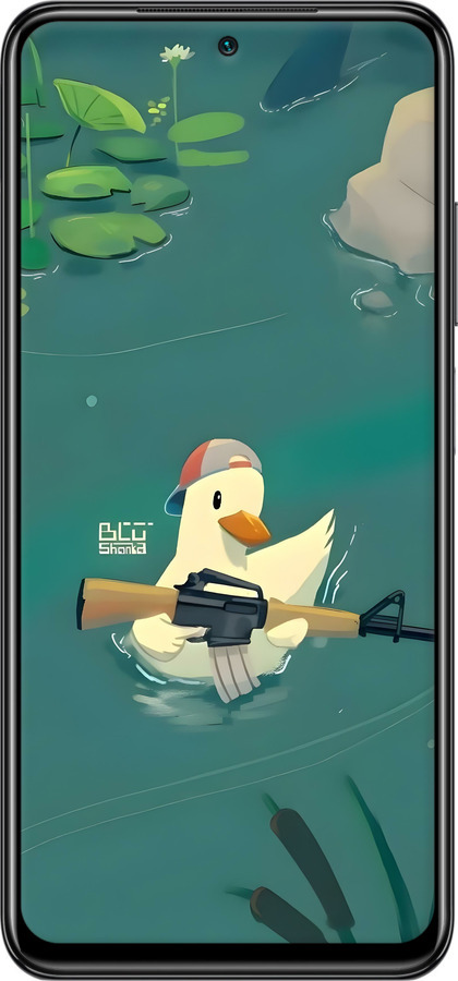 Силіконовий чехол Каченя з автоматом для Xiaomi Redmi Note 10 - 6356u-2277 изображение 