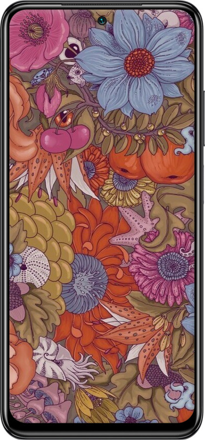Силиконовый чехол Абстрактные цветы для Xiaomi Redmi Note 10 - 6526u-2277 изображение 