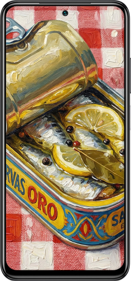 Силиконовый чехол Vintage Sardine Tin Phone для Xiaomi Redmi Note 10S - 6772u-2577 изображение 