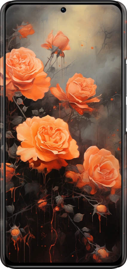 3D пластиковий матовий чехол Оранжеві троянди для Xiaomi Redmi Note 11 Pro - 5944m-2512 изображение 