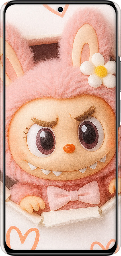 3D пластиковый матовый чехол Лабубу 2 для Xiaomi Redmi Note 11 Pro - 6710m-2512 изображение 