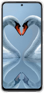 Силикон с усиленными углами чехол Лебеди для Xiaomi Redmi Note 11 Pro - 6007sp-2512 изображение 