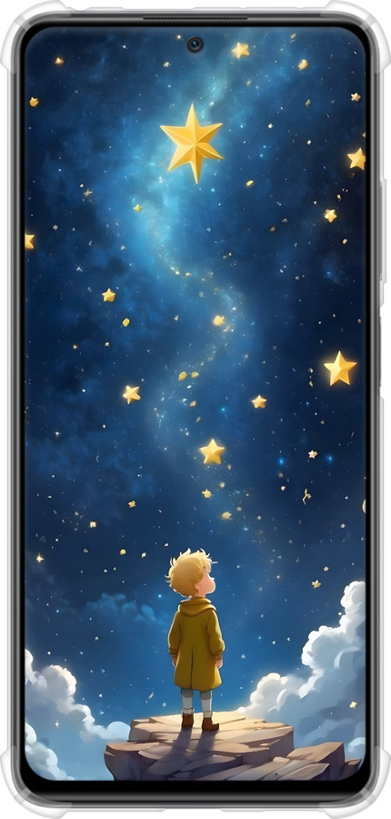 Силіконовий протиударний с посиленими кутами чехол Маленький принц для Xiaomi Redmi Note 12 Pro - 6326sp-3019 изображение 