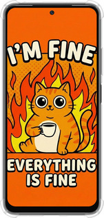 Силикон с усиленными углами чехол Funny Cat для Xiaomi Redmi Note 11 - 6786sp-2516 изображение 