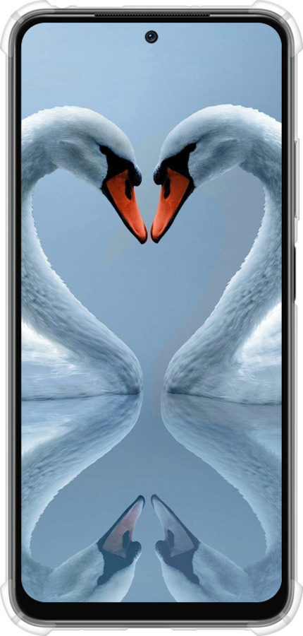 Силикон с усиленными углами чехол Лебеди для Xiaomi Redmi Note 11 - 6007sp-2516 изображение 