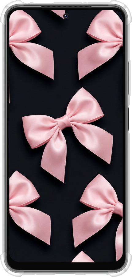 Силіконовий протиударний с посиленими кутами чехол Coquette Ribbons Dark Coquette для Xiaomi Redmi Note 11 - 6767sp-2516 изображение 