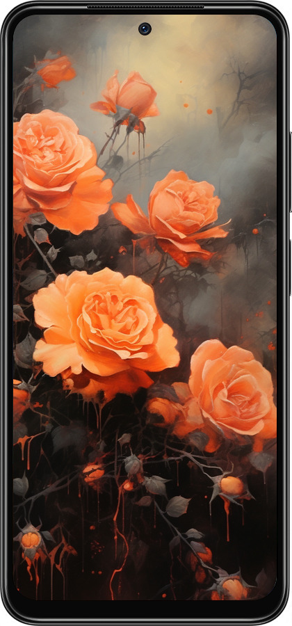Силіконовий чехол Оранжеві троянди для Xiaomi Redmi Note 11 - 5944u-2516 изображение 