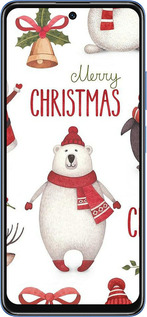 TPU чехол Merry Christmas для Xiaomi Redmi Note 11 5G - 4106b-3849 изображение 