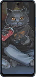 TPU чехол gamer cat для Xiaomi Redmi Note 11S 5G - 4140b-2890 изображение 