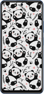 TPU чехол Панды для Xiaomi Redmi Note 11T 5G - 4318b-3850 изображение 