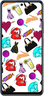 TPU чехол stickers для Xiaomi Redmi Note 11T 5G - 4757b-3850 изображение 