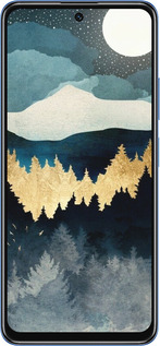 TPU чехол Ночной пейзаж с лесом и горами для Xiaomi Poco M4 Pro 5G - 6493b-3851 изображение 