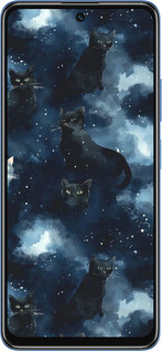 TPU чехол Изображение Кошек с тёмной акварелью для Xiaomi Redmi Note 11S 5G - 6521b-2890 изображение 