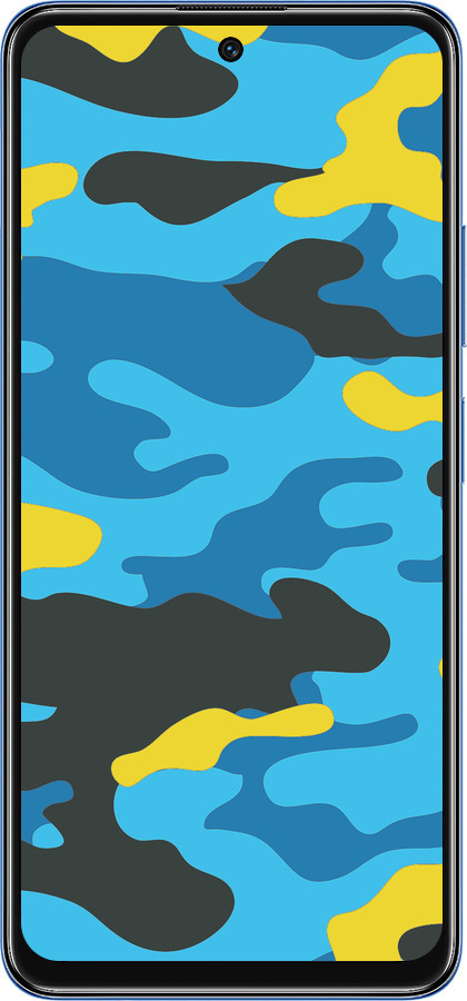 TPU чехол Жовто-блакитний камуфляж для Xiaomi Redmi Note 11T 5G - 1084b-3850 изображение 
