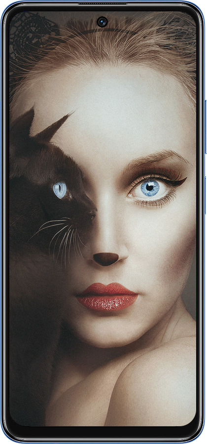TPU чехол Взгляд женщины и кошки для Xiaomi Redmi Note 11S 5G - 4041b-2890 изображение 