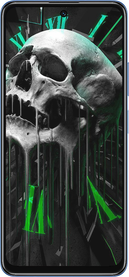 TPU чехол Череп-часы для Xiaomi Redmi Note 11 5G - 4100b-3849 изображение 