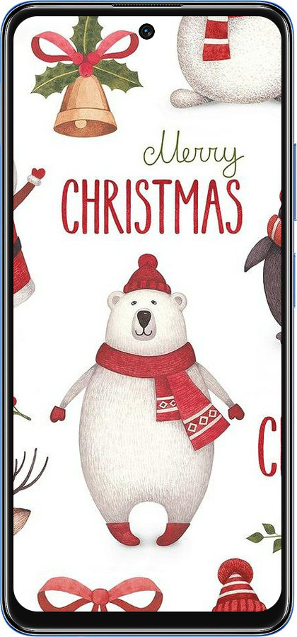 TPU чехол Merry Christmas для Xiaomi Redmi Note 11 5G - 4106b-3849 изображение 