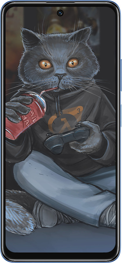 TPU чехол gamer cat для Xiaomi Redmi Note 11S 5G - 4140b-2890 изображение 