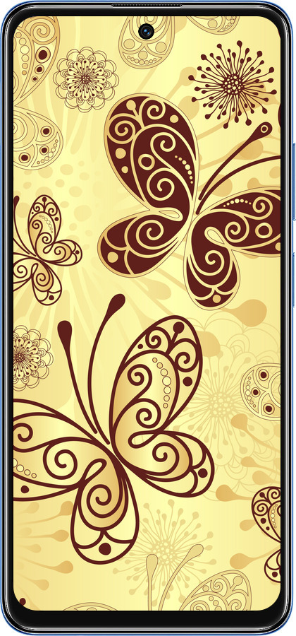 TPU чехол Красивые бабочки для Xiaomi Redmi Note 11T 5G - 4170b-3850 изображение 