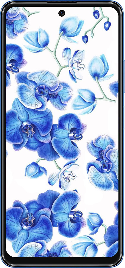 TPU чехол Голубые орхидеи для Xiaomi Redmi Note 11 5G - 4406b-3849 изображение 