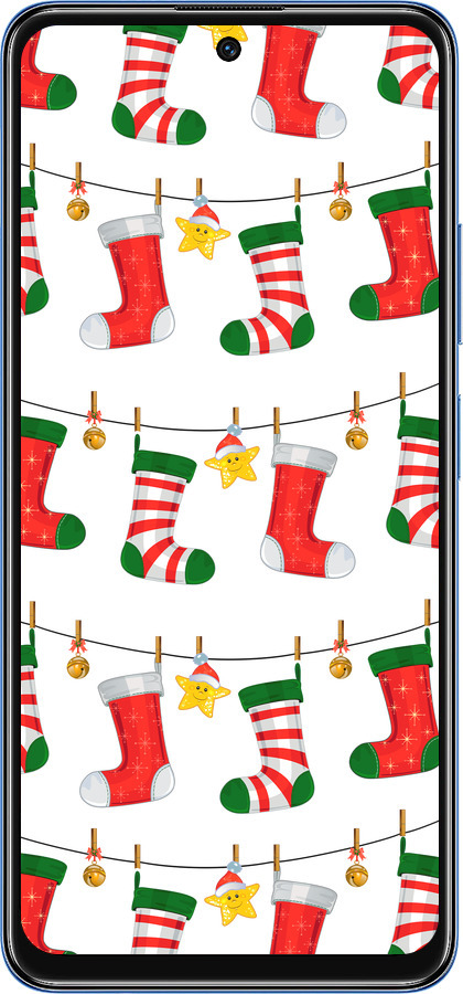 TPU чехол Новогодний 9 для Xiaomi Redmi Note 11T 5G - 4622b-3850 изображение 