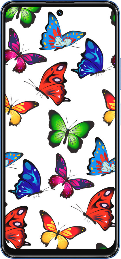 TPU чехол Барвисті метелики для Xiaomi Redmi Note 11 5G - 4761b-3849 изображение 