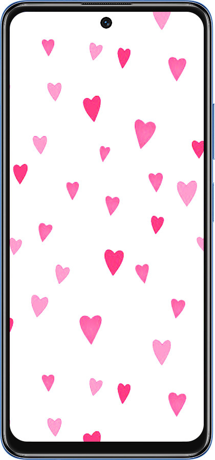 TPU чехол Сердечки 2 для Xiaomi Poco M4 Pro 5G - 4763b-3851 изображение 