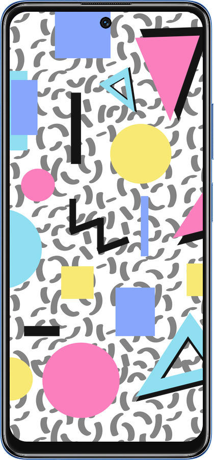 TPU чехол Color shapes для Xiaomi Redmi Note 11 5G - 4893b-3849 изображение 