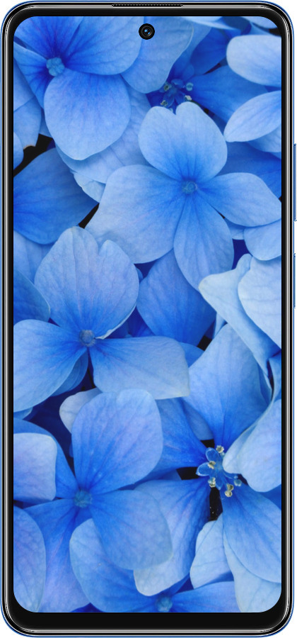 TPU чехол Синие цветы для Xiaomi Poco M4 Pro 5G - 526b-3851 изображение 