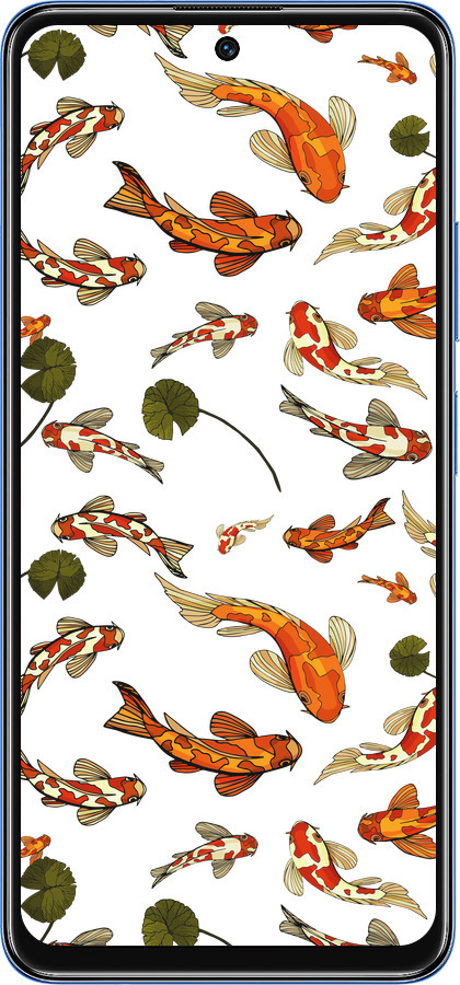 TPU чехол Рыбы Кои для Xiaomi Redmi Note 11 5G - 5535b-3849 изображение 