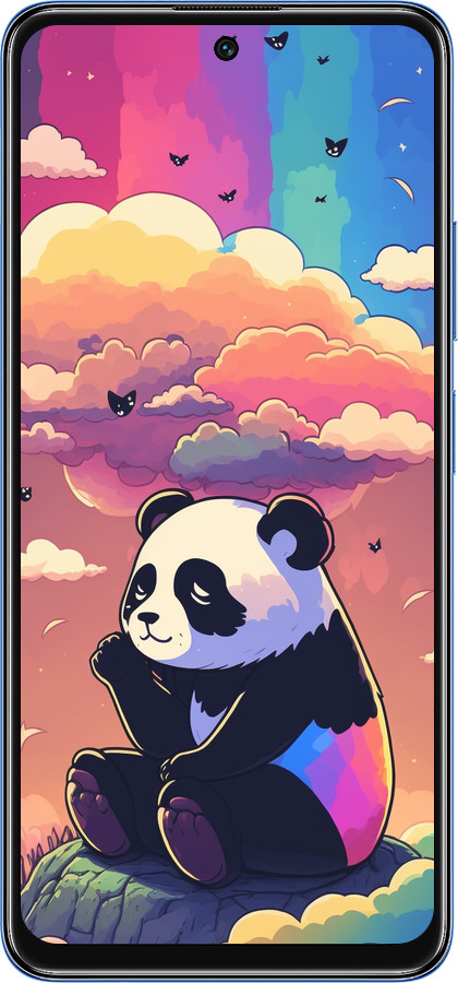 TPU чехол Панда в облаках для Xiaomi Redmi Note 11T 5G - 5585b-3850 изображение 
