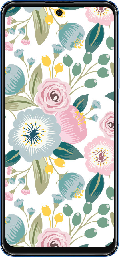 TPU чехол Цветочные обои v2 для Xiaomi Redmi Note 11S 5G - 5602b-2890 изображение 