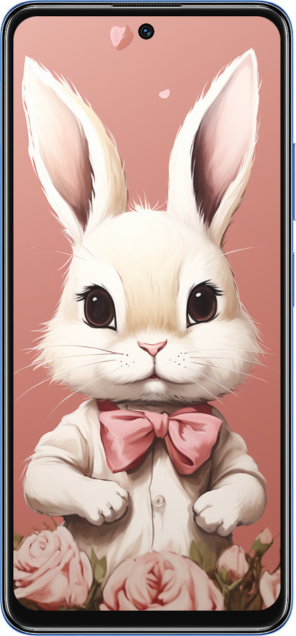 TPU чехол Зайчик для Xiaomi Redmi Note 11T 5G - 5669b-3850 изображение 