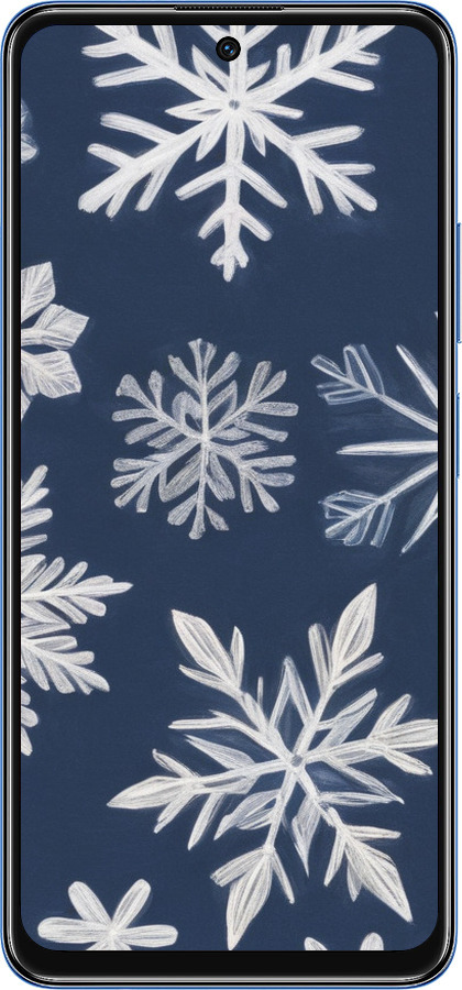 TPU чехол Сніжинки для Xiaomi Redmi Note 11T 5G - 5821b-3850 изображение 