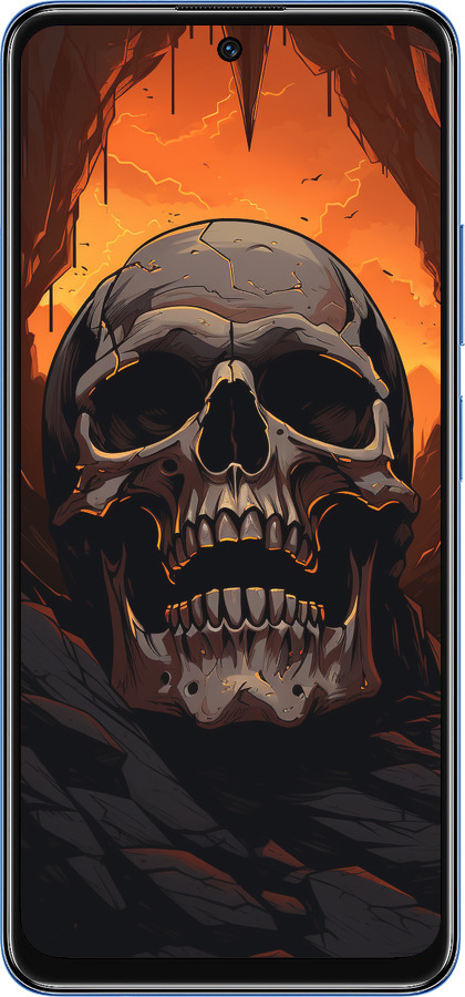 TPU чехол Череп в пещере для Xiaomi Redmi Note 11 5G - 5959b-3849 изображение 