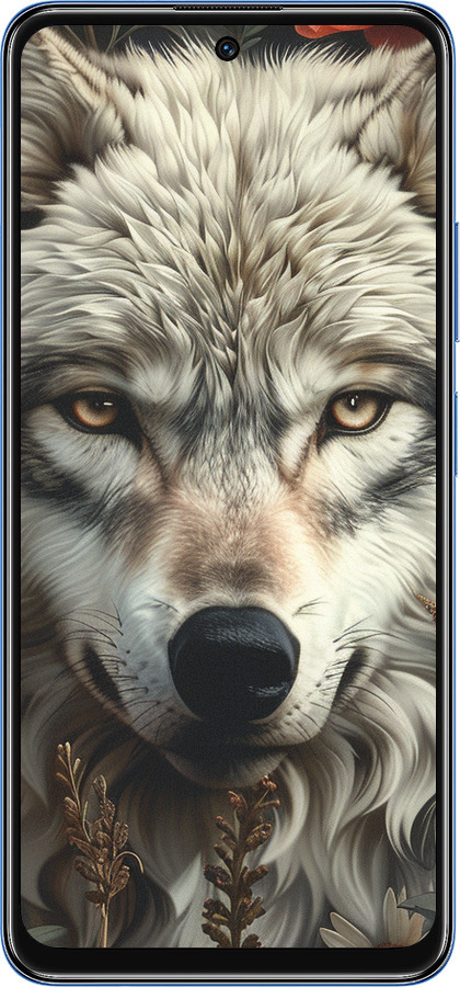 TPU чехол Волчий взгляд для Xiaomi Redmi Note 11T 5G - 6066b-3850 изображение 