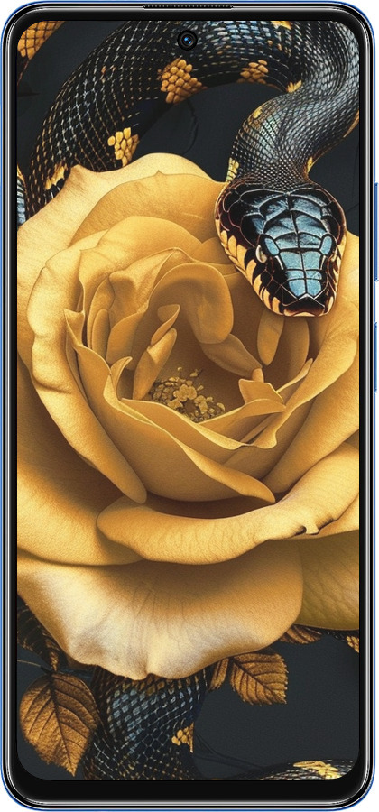 TPU чехол Black snake and golden rose для Xiaomi Redmi Note 11S 5G - 6068b-2890 изображение 