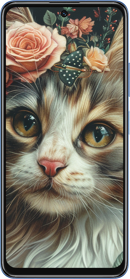 TPU чехол Cats and flowers для Xiaomi Redmi Note 11S 5G - 6069b-2890 изображение 
