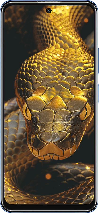 TPU чехол Golden snake для Xiaomi Redmi Note 11 5G - 6072b-3849 изображение 