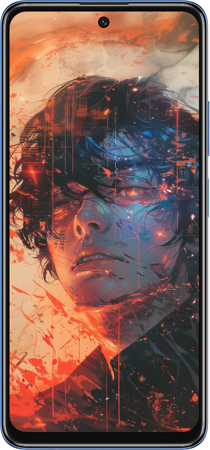 TPU чехол Лицо в пламени для Xiaomi Redmi Note 11S 5G - 6127b-2890 изображение 