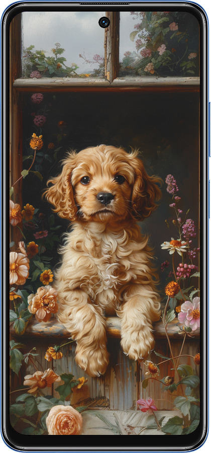 TPU чехол Щенок cocker spaniel для Xiaomi Redmi Note 11S 5G - 6136b-2890 изображение 