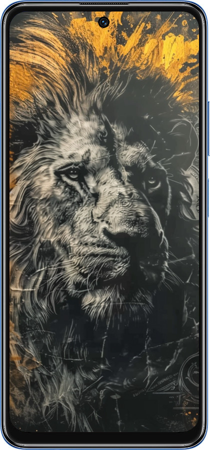 TPU чехол Лев у золотих фарбах для Xiaomi Redmi Note 11 5G - 6155b-3849 изображение 