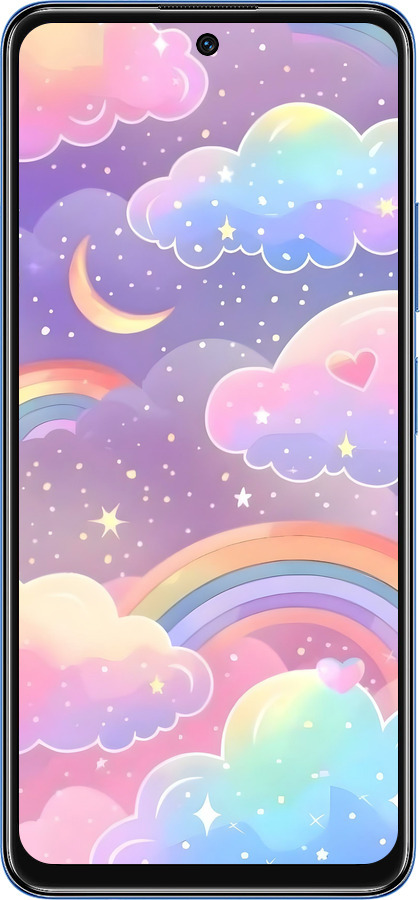 TPU чехол Облака и радуга для Xiaomi Redmi Note 11S 5G - 6312b-2890 изображение 