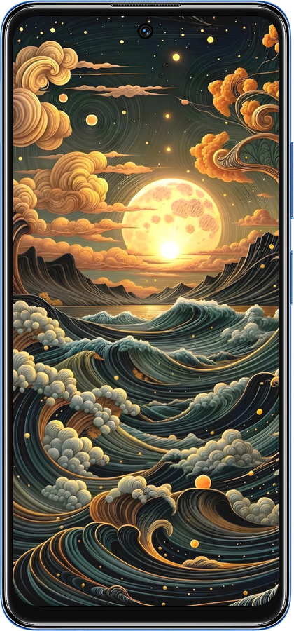 TPU чехол Арт волны для Xiaomi Redmi Note 11S 5G - 6332b-2890 изображение 