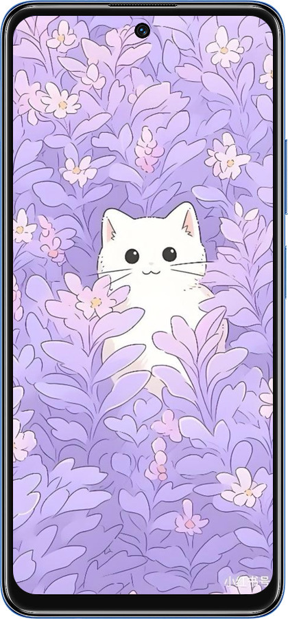 TPU чехол Котик в цветах для Xiaomi Redmi Note 11S 5G - 6390b-2890 изображение 
