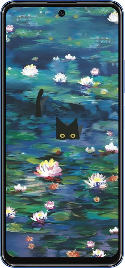 TPU чехол Чехол с изображением водяных лилий Моне и кошек для Xiaomi Redmi Note 11 5G - 6399b-3849 изображение 